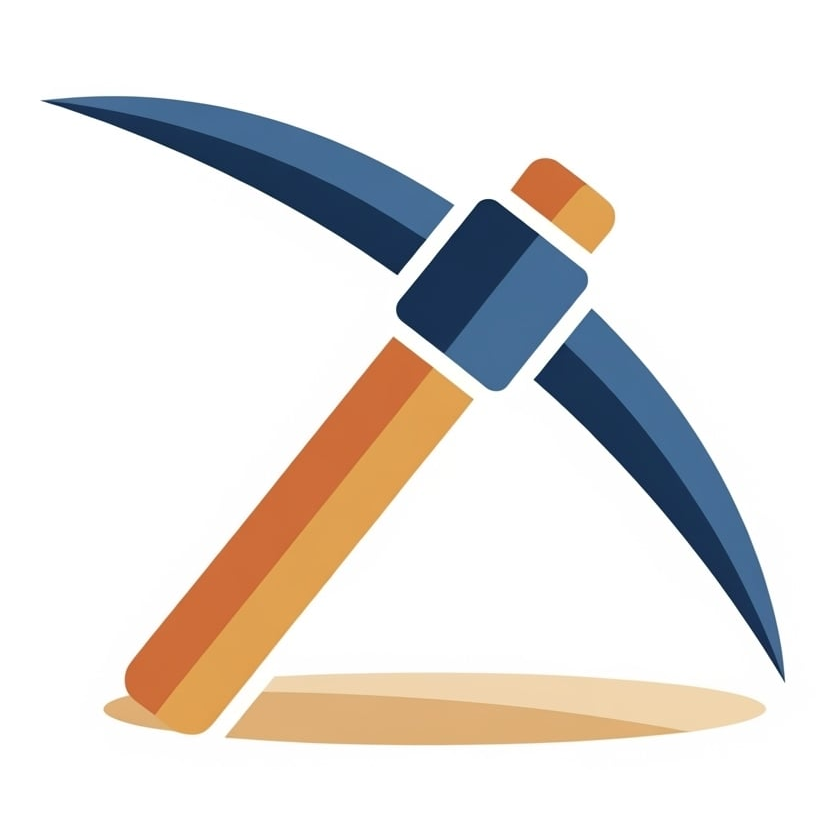 Dig Into It pickaxe logo